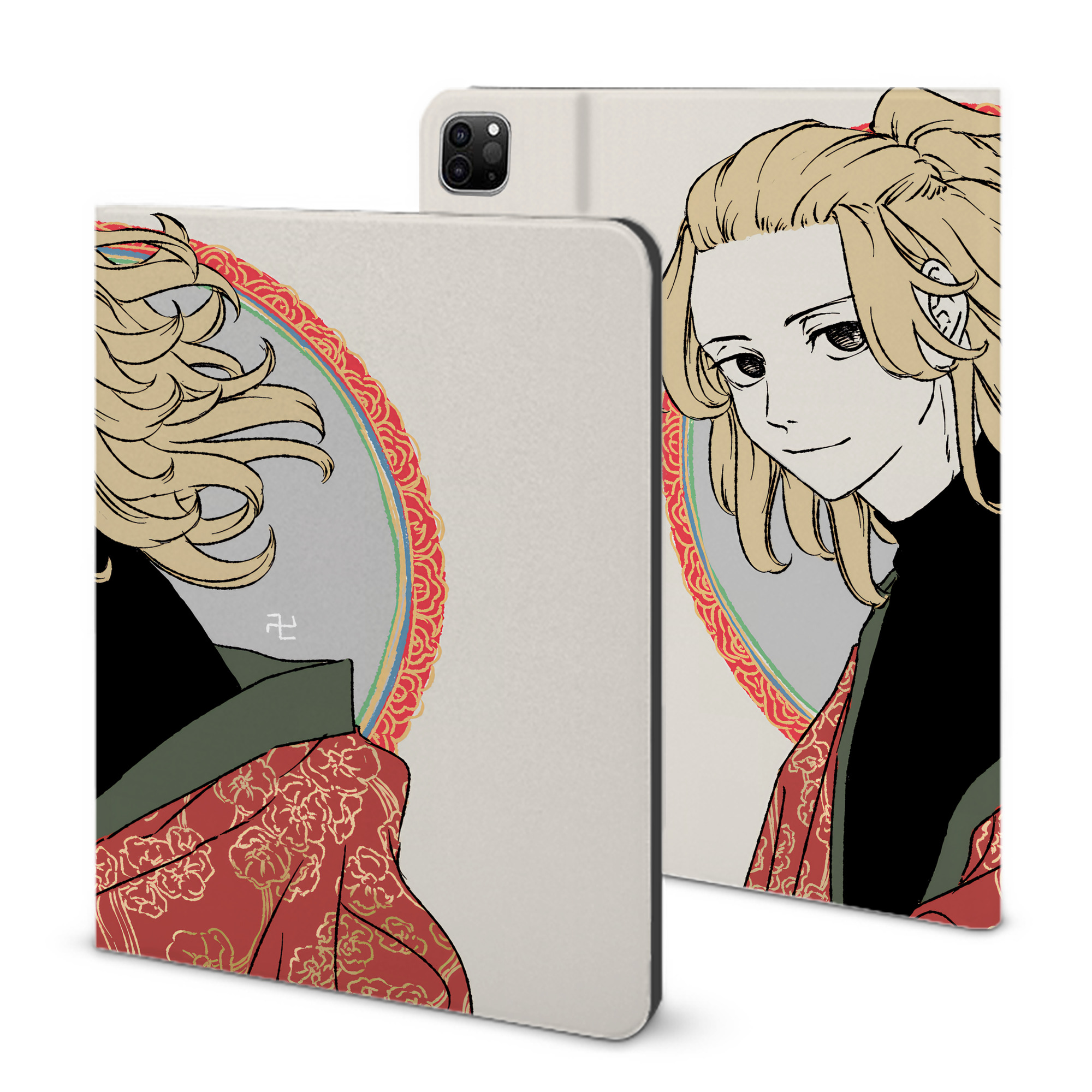 （画像用） 東京リベンジャーズ Tokyo Revengers IPad ケース ブック型 PUレザー TPU 耐衝撃 軽量 薄型 ペン収納なし 全面保護 IPad 各モデル対応